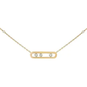 YELLOW GOLD DIAMOND NECKLACE BABY MOVE