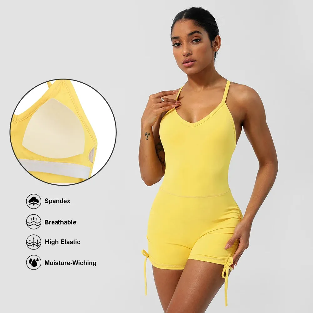 Yoga Jumpsuit Padded Set
