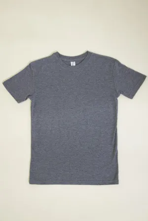 Youth Basic Crewneck T-Shirt for Boys in Grey | 9003-GREY