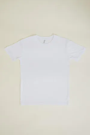 Youth Basic Crewneck T-Shirt for Boys in White | 9003-WHITE